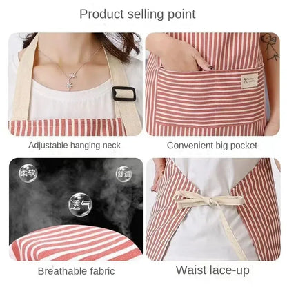 Kitchen Cooking & Baking Apron - Durable, Easy-Clean Protective Apron for Home Kitchens and Catering Services