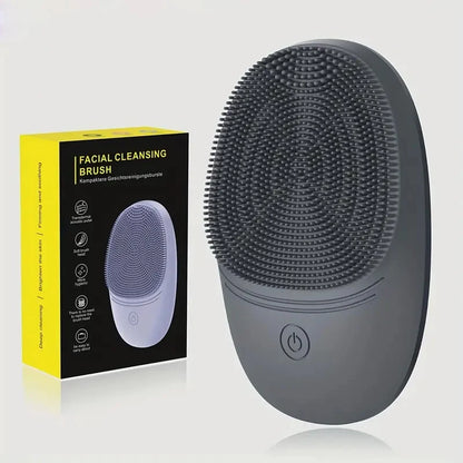 Electric Silicone Facial Cleansing Brush - Sonic Vibration Deep Cleansing Face Wash Tool