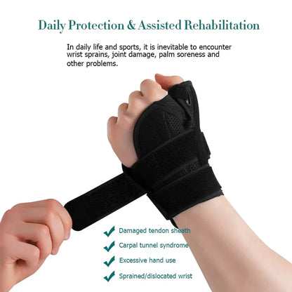 Adjustable Thumb Spica Splint - Thumb Stabilizer Wrist Brace Support for Carpal Tunnel, Arthritis & Tenosynovitis