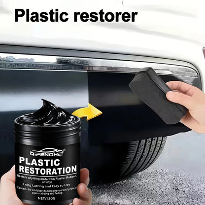Car Plastic Restorer Polish Paste 150g - Tire, Interior & Bumper Shine & Long-Lasting Automotive Protection