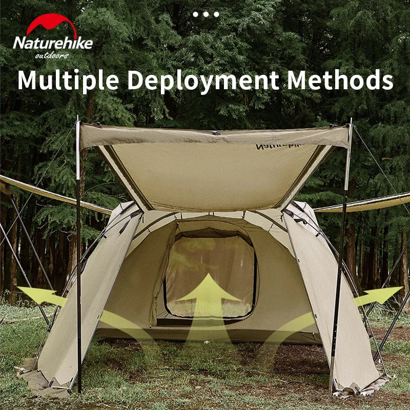 Naturehike Aries Tunnel Tent – 4-6 Person 4-Season Geodesic Outdoor Camping Tent, Double Layer, Large Travel Shelter