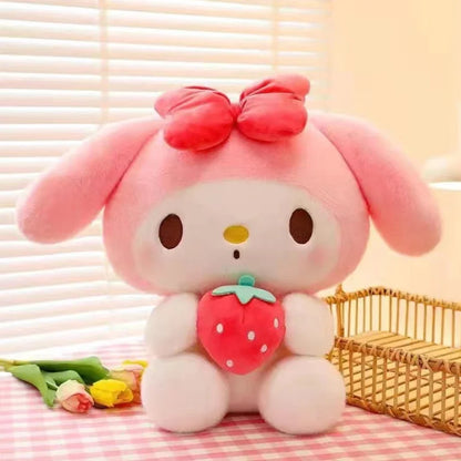 Sanrio Kuromi Plush Toy – 30cm Cinnamoroll & Melody Stuffed Doll, Soft & Comfortable, Valentine's Day & Birthday Gift