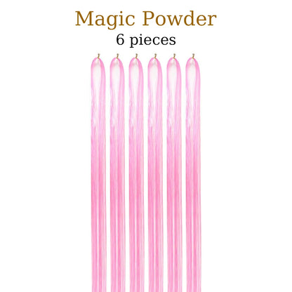 48-Inch Hair Tinsel Kit – 1200 Strands, 12 Colors Sparkling Fairy Hair Extensions with Tool