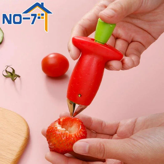 Efficient Strawberry Huller and Pineapple Cutter - Multi-Functional Tomato Stalk Remover and Fruit Knife, Ideal Strawberry Leaf Cleaner for Kitchen Use