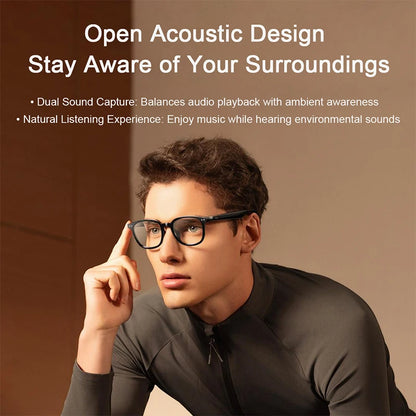 XIAOMI MIJIA Smart Audio Glasses Joyful Edition — Bluetooth 5.2, Detachable Headset, Long Standby, 2h Fast Charge, Anti-Leakage Sound