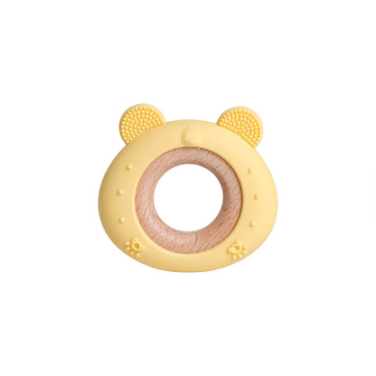 TYRY.HU Silicone Baby Teether - Cartoon Frog & Deer Teething Necklace Pendant for Infant Gum Relief Gift