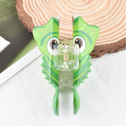 Cute Green Lizard Hair Clip - Non-Slip Cartoon Animal Ponytail Barrette for Daily Wear