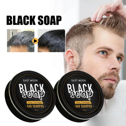 Polygonum Multiflorum Black Hair Soap — Darkening Shampoo Bar for Gray Hair Repair, Face & Body, Men & Women