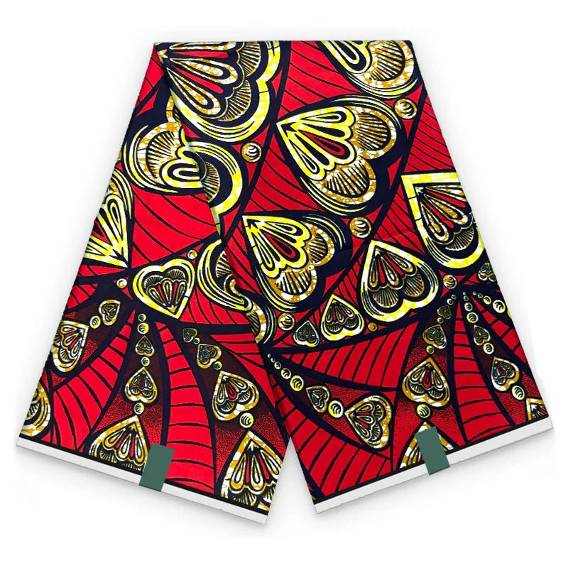 2026 African Ankara Wax Print Fabric - 100% Cotton Soft High Quality Original Real Wax Fabric for Party Dresses HH101