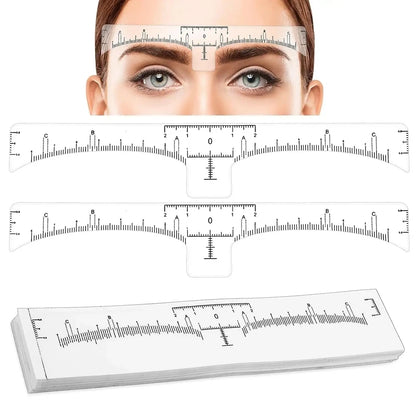 20/50/100pcs Disposable Tattoo Eyebrow Ruler Stickers — Microblading Measurement Tools for Permanent Makeup