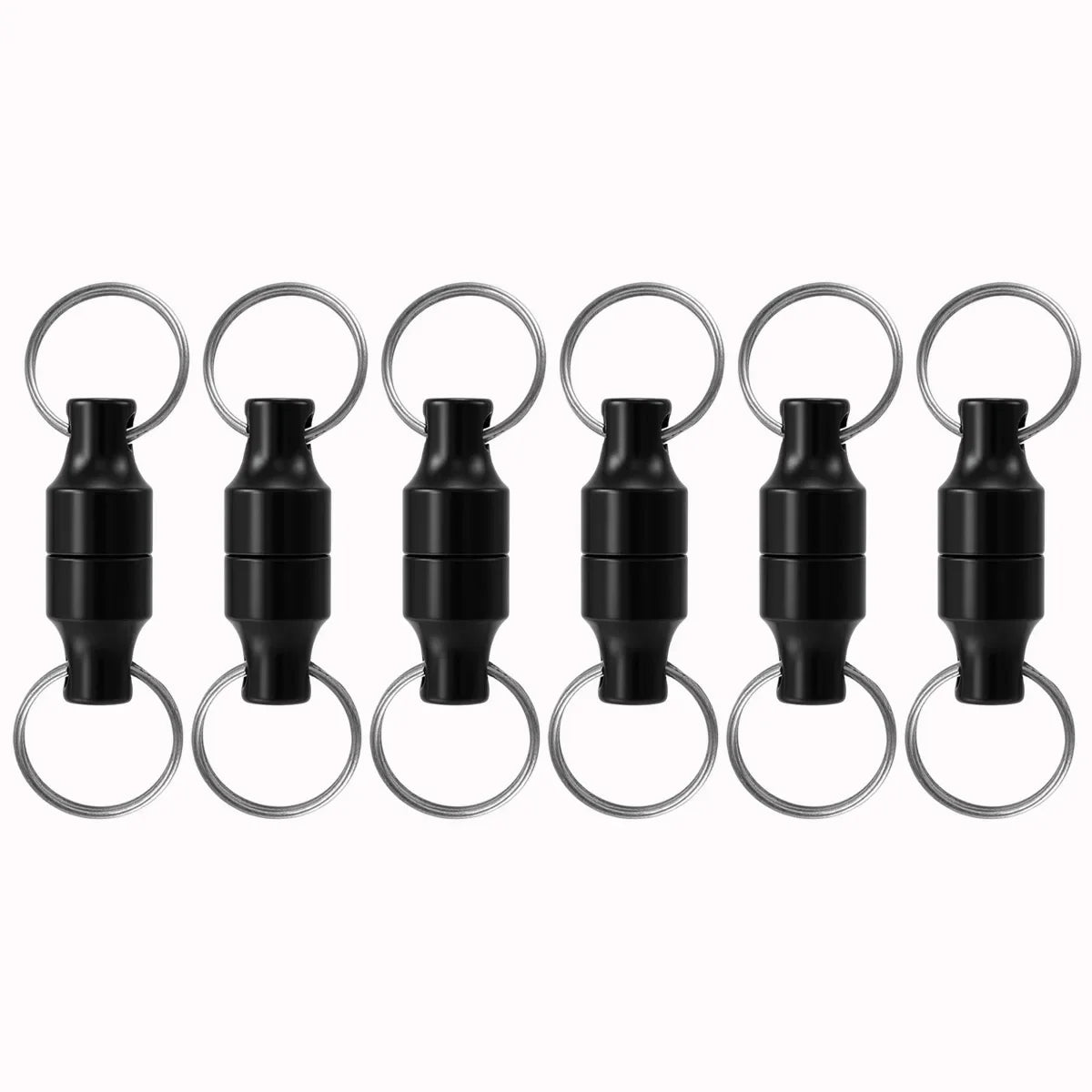 Strong Magnetic Keychain with Metal Ring – Anti-Loss Carbon Steel Car Key Holder Necklace & Storage Hanging Tool (1 Pair / 10PCS)