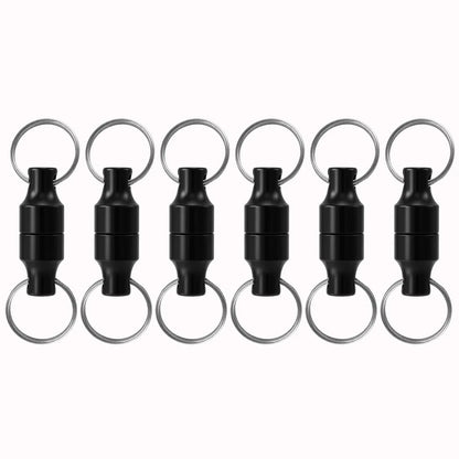 Strong Magnetic Keychain with Metal Ring – Anti-Loss Carbon Steel Car Key Holder Necklace & Storage Hanging Tool (1 Pair / 10PCS)