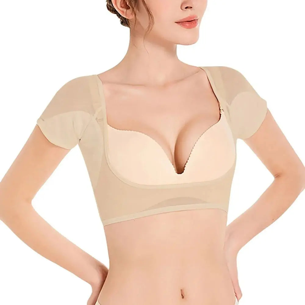 Breathable Sweat-Wicking Vest for Women – Slimming Mesh Cotton Underarm Pad, Sweat-Proof & Washable