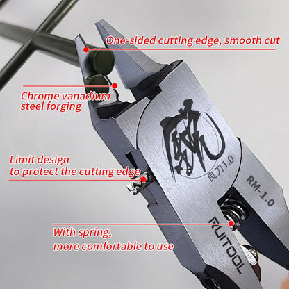 Model Pliers CR-V Ultra-Thin Single Blade Gundam Nipper – Non Slip Grip Sprue Cutter for Plastic Model Cutting & Building