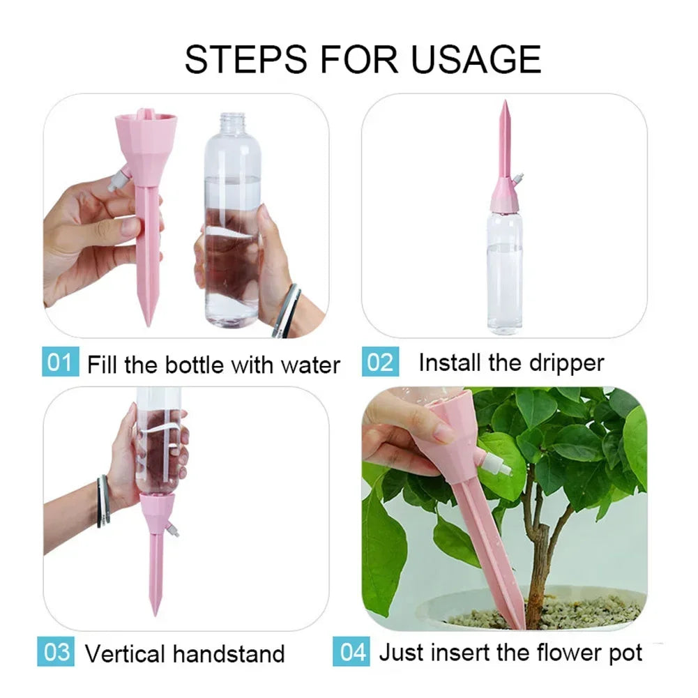 3Pcs Adjustable Drip Irrigation System: Automatic Self-Watering Spikes for Indoor and Outdoor Potted Plants