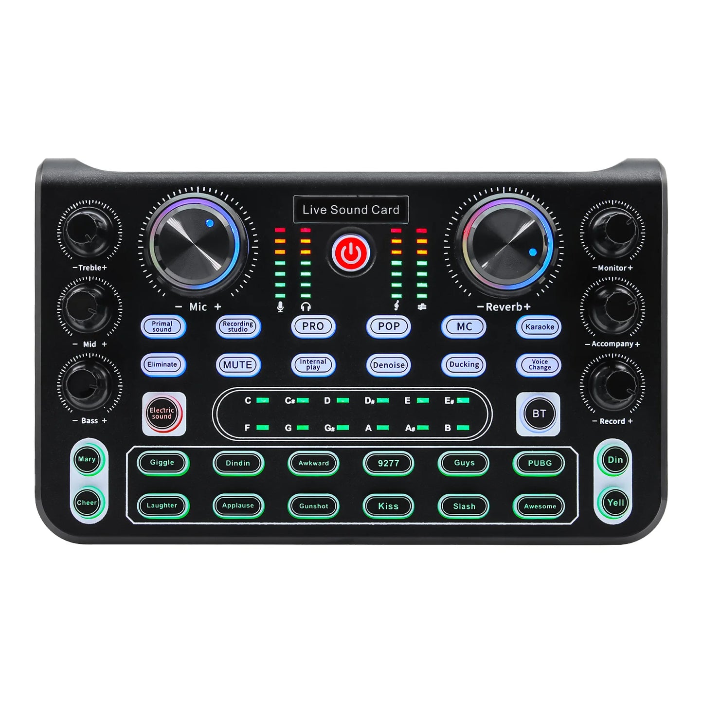 HD X60 Professional Sound Card – English Version Audio Mixer for Karaoke, KTV, Singing, and Live Broadcast