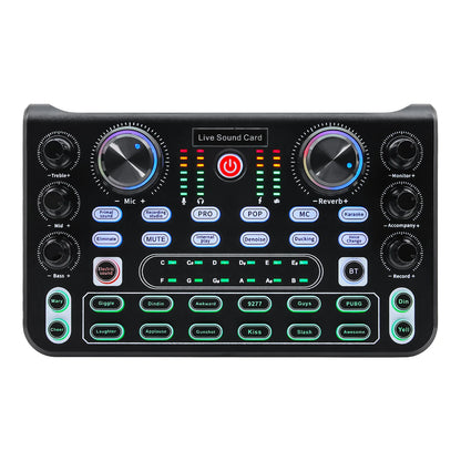 HD X60 Professional Sound Card – English Version Audio Mixer for Karaoke, KTV, Singing, and Live Broadcast