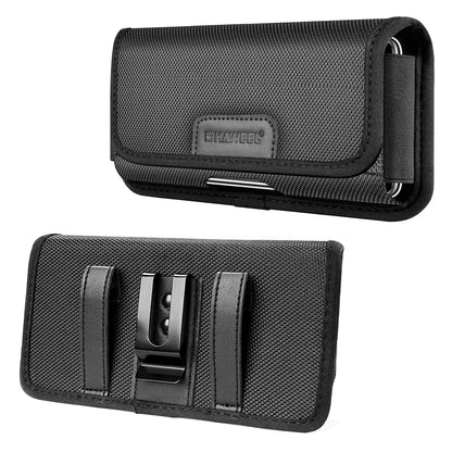 HAWEEL 6.1-6.8 Inch Nylon Cloth Phone Belt Clip – Horizontal Carrying Pouch with Card Slot, Phone Belt Bag