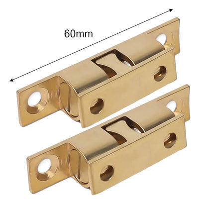 5/1pcs Furniture Door Ball Latch | Brass Double Roller Spring Ball Catch, Adjustable Tension Latch for Cabinets & Closets