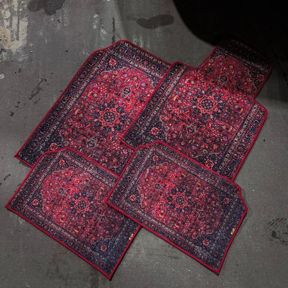 Bohemian Universal Floor Mat Set - American Retro Anti-Slip Soft Rugs for Car, Bedroom and Home