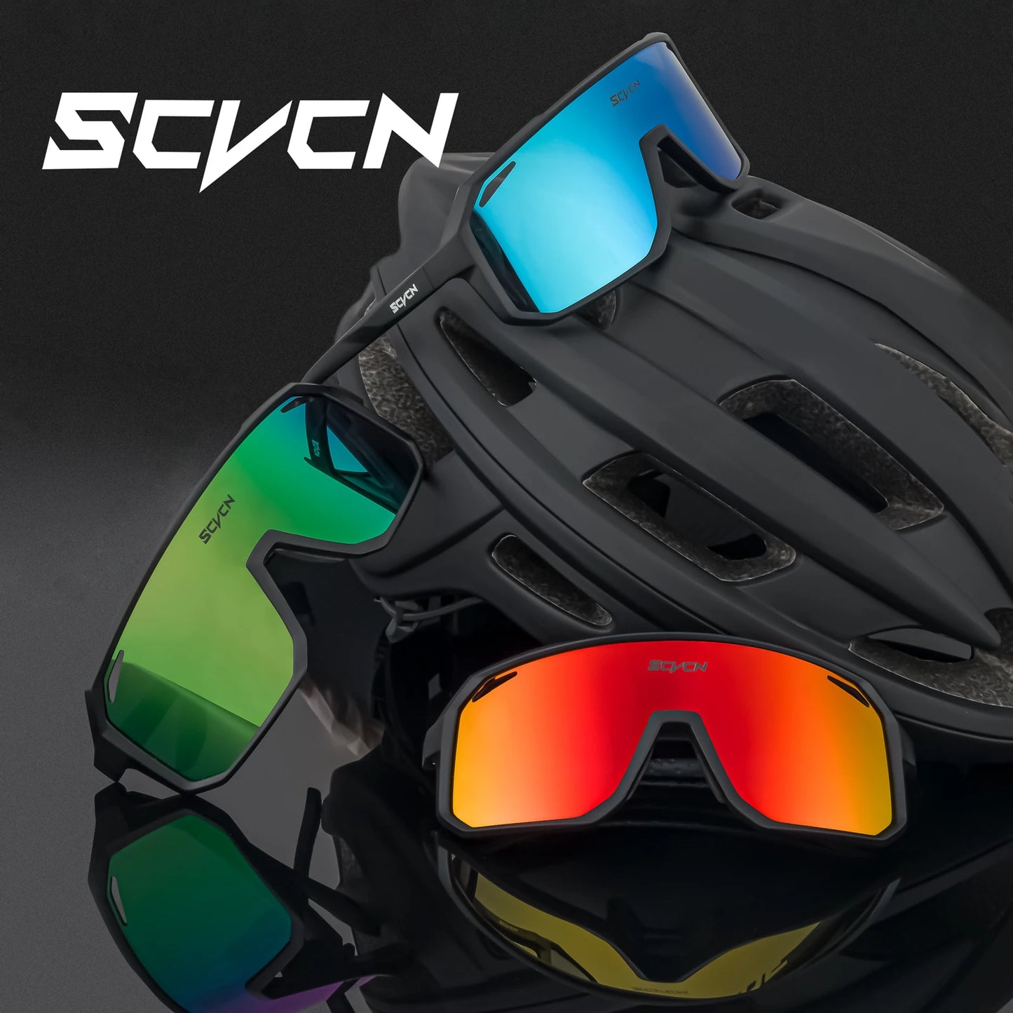 SCVCN Cycling Glasses - UV400 MTB Sunglasses for Men and Women, Outdoor Sports Bicycle Eyewear for Road Biking