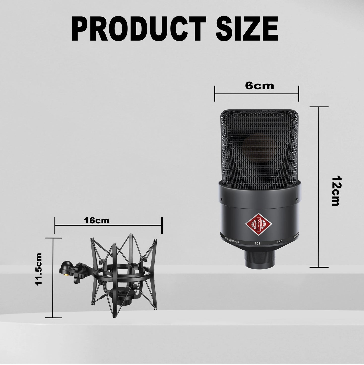 TLM 103 XLR Condenser Microphone – Professional Cardioid Mic for Recording, Podcasting, Voice Over, and Streaming