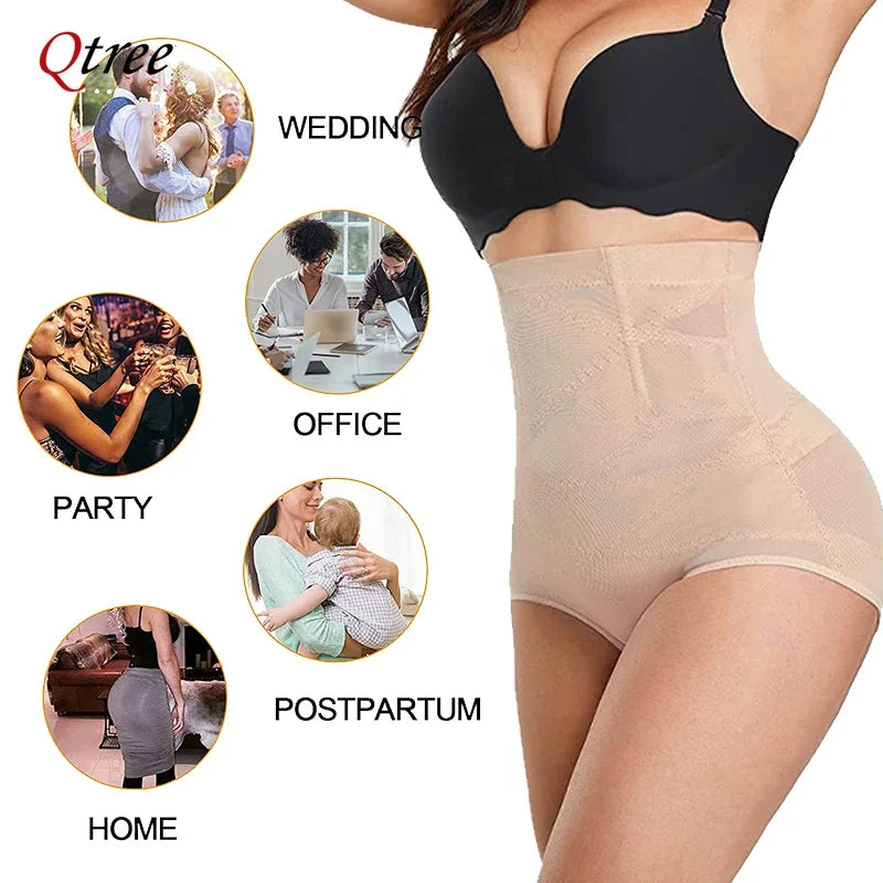 Qtree Plus Size Shapewear for Women – Tummy Control, Butt Lifting, Seamless Waist Trainer Body Shaper Panties