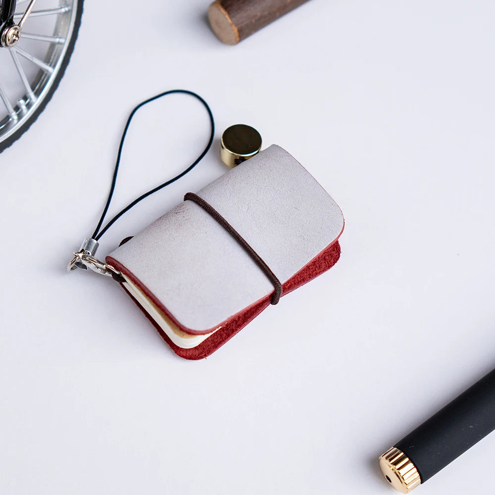 Ultra Mini Retro Leather Notebook – Traveler’s Manual Diary, 32 Sheets, 64 Pages, Decorative Notepad