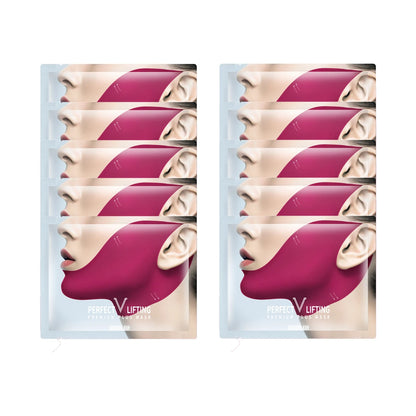 Peptide V-Shaped Firming Gel Masks - 1/3/5/10pcs Collagen Hydrating Lifting Patches for Chin & Cheek Care