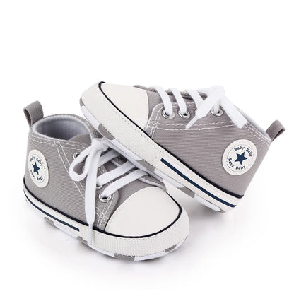 New Baby Shoes for Boys & Girls – Classic Canvas Casual Sneakers, Soft Sole Non-Slip Toddler Walkers D2486