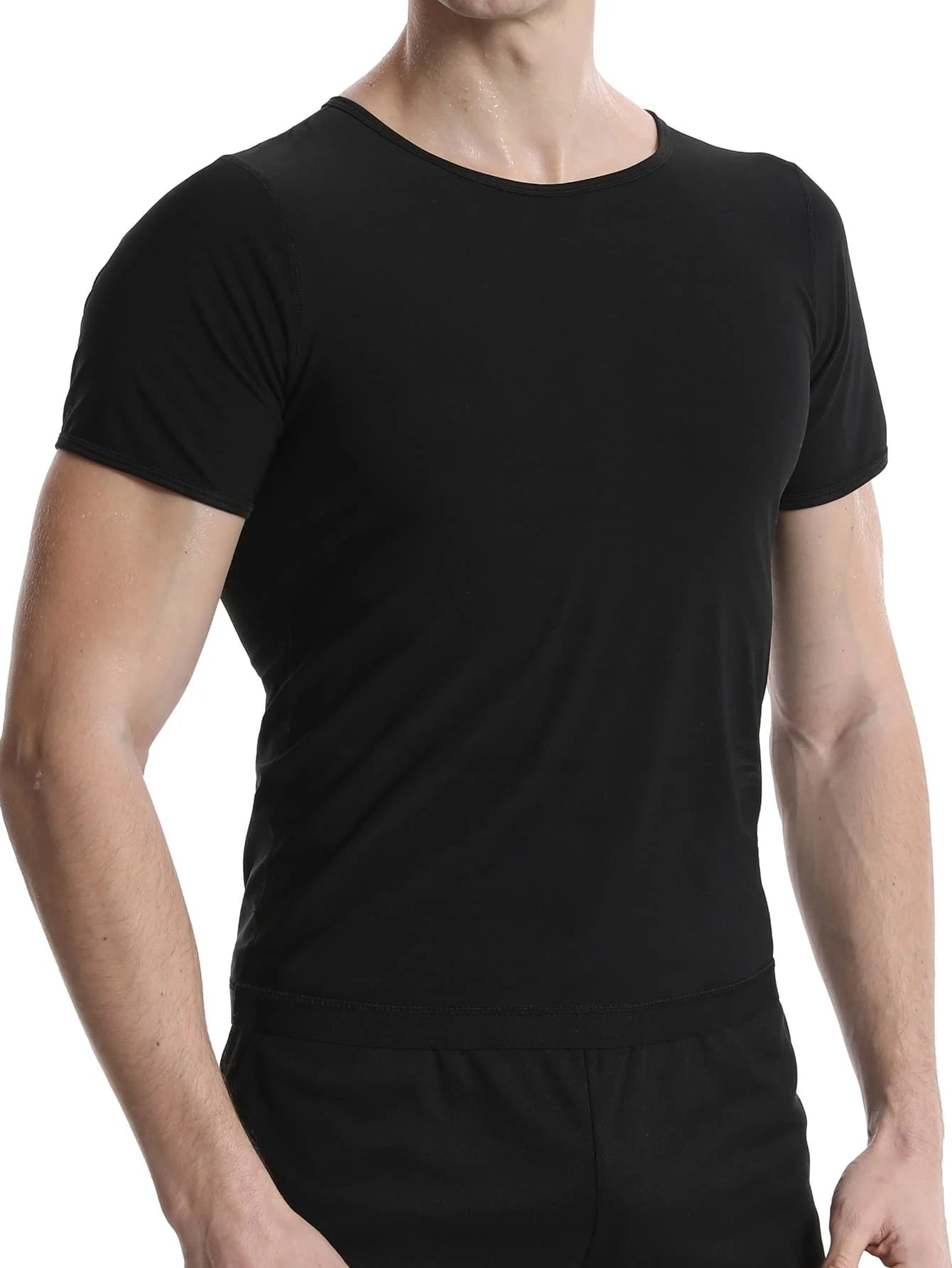 Men's Sauna Suit Shirt: Heat Trapping Compression Vest for Gym Exercise - Versatile Shapewear Top and Waist Trainer