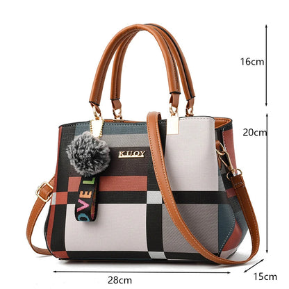 PU Leather Casual Crossbody Bag for Women - Luxury Designer Tote Handbag, Large Capacity Travel Shoulder Sac