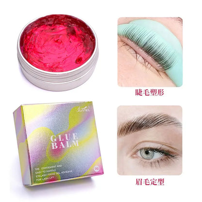 Eyelash Lifting Solid Glue Balm – Strong Sticky, Non-Irritating, Fragrant Lash Lifting Adhesive & Eyebrow Lift Tool