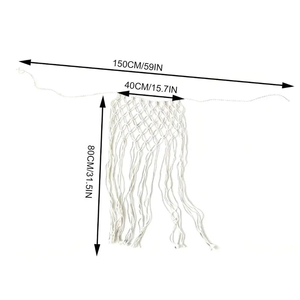 Boho Macrame Waist Belt - Handwoven Tassel Fringe Belt for Dresses & Festivals