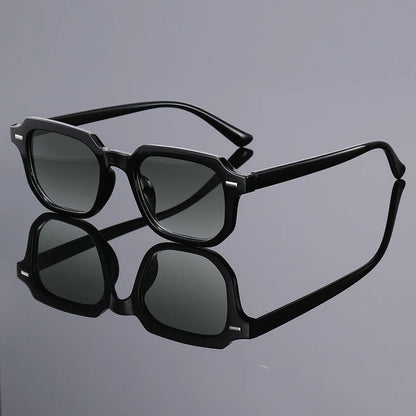 Men's Retro Square Frame Glasses - Trendy Y2K Rivet Street Style Fashion Eyewear