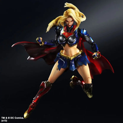 25cm Justice League Play Arts Kai Supergirl Figure – PVC Highly Articulated Anime Collectible Toy for Desktop Decor & Gift