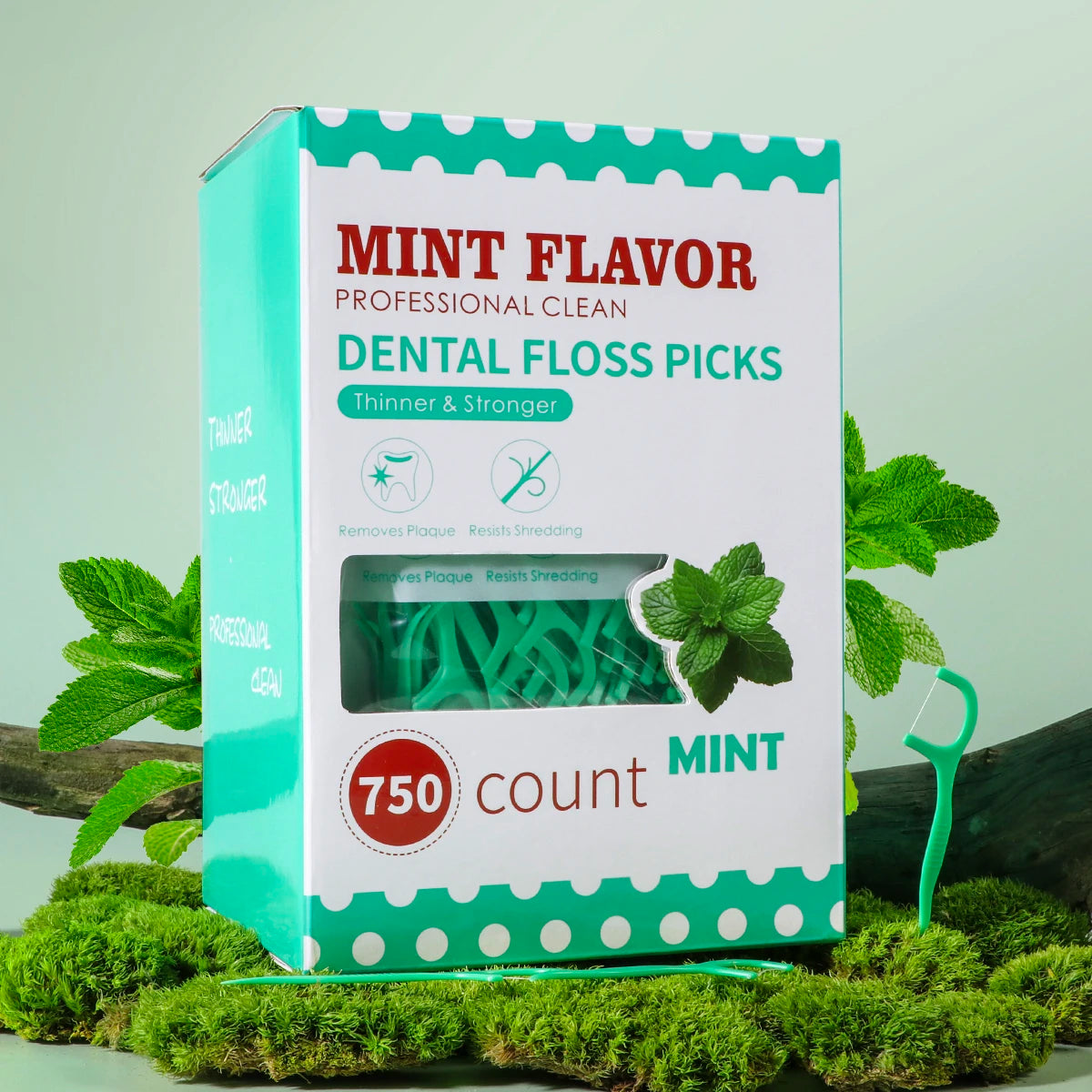 Mint Dental Floss Sticks - Portable Disposable Oral Care for Deep & Interdental Cleaning