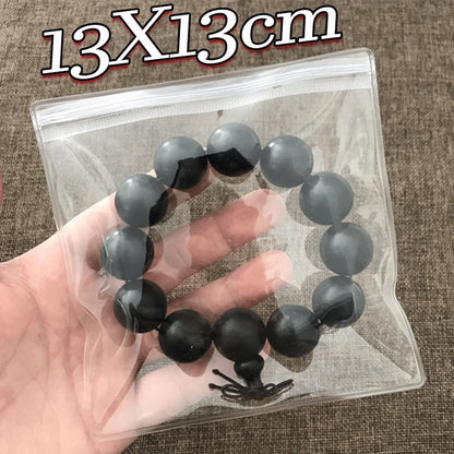 10/100pcs Thick PVC Jewelry Bags — Transparent Self-Sealing Pouches for Storage, Display & Anti-Oxidation Protection