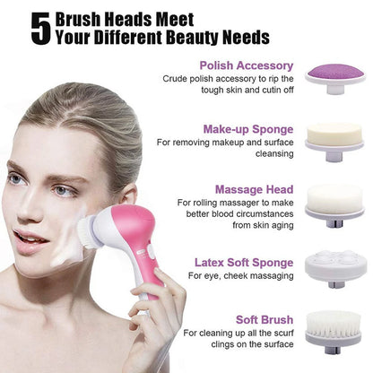 Electric Facial Cleaning Brush - Spa Skin Care Massager for Clove Cleaning and Facial Care - Cleansing Tool
