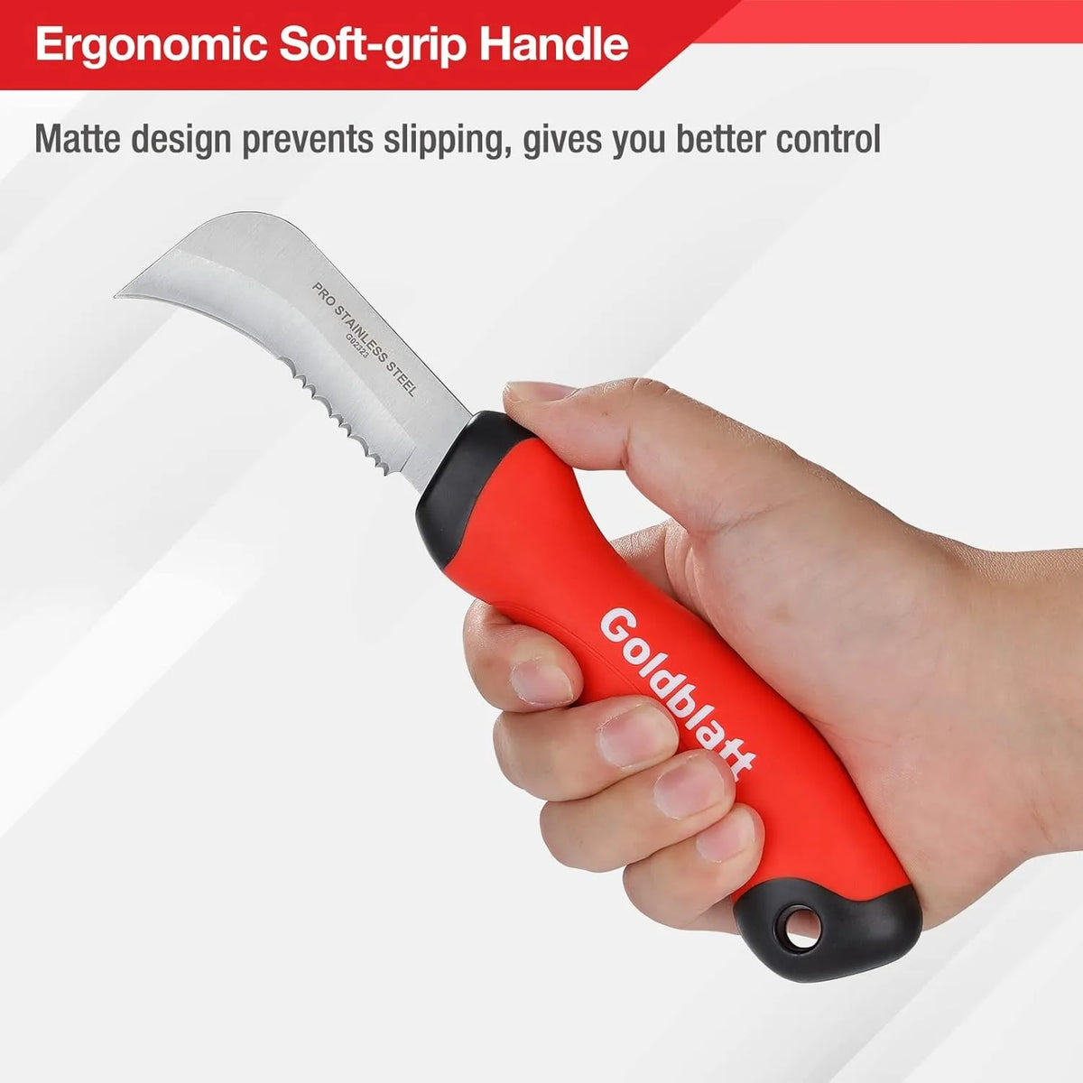 GOLDBLATT G02323 Linoleum Knife - Multifunctional Soft-Grip Carpet Cutting Tool