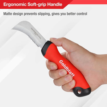 GOLDBLATT G02323 Linoleum Knife - Multifunctional Soft-Grip Carpet Cutting Tool