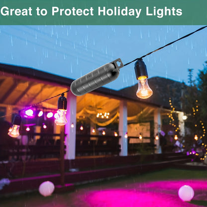Water-Resistant Extension Cord Plug Safety Cover – Protective Electrical Connection Box for Indoor & Outdoor Use, Holiday Lights & Appliances