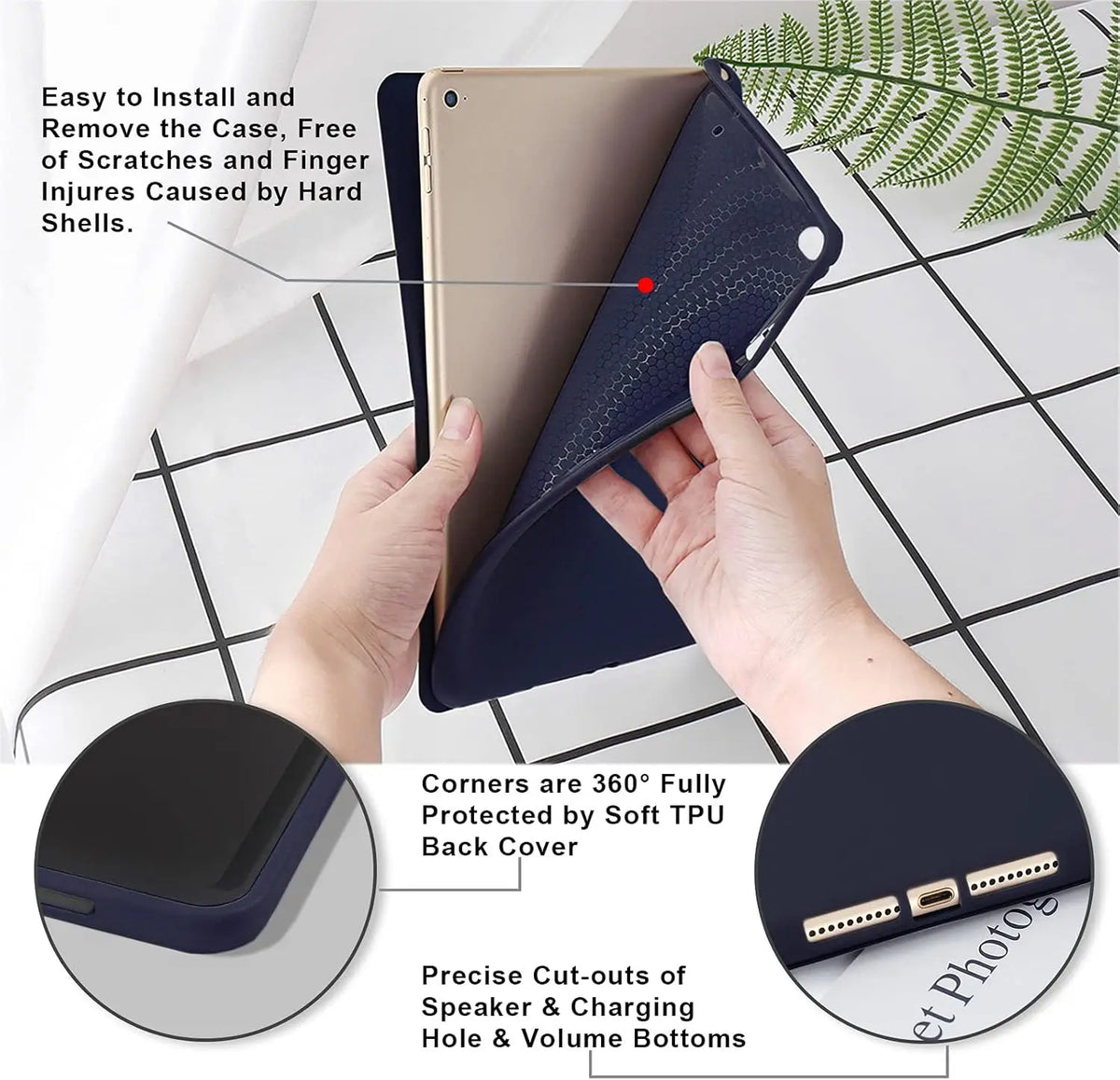 Y-Folded iPad Case - Protective Cover for iPad Pro 11, Air 11, A16, 10th Gen and Mini 6/7