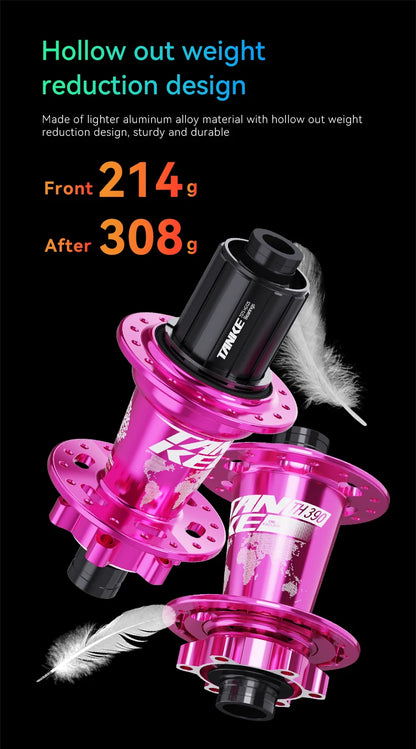 TANKE 120 Click MTB Hub – 6-Bearing Front & Rear Bicycle Hub for 7-12 Speed, 28/32/36 Holes, Disc Brake