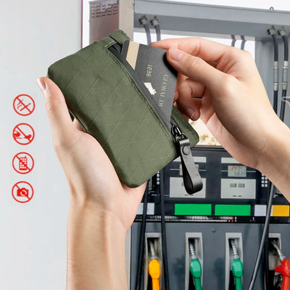 X-Pac RFID-Blocking Zip Pouch Wallet – Weatherproof Carbon Neutral Fabric with YKK Zipper, Black