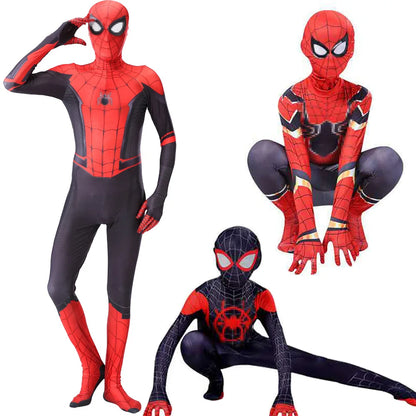 Men's Amazing Spiderman Cosplay Costume – Miles Morales Superhero Zentai Bodysuit Jumpsuit for Boys, Girls, Halloween & Christmas