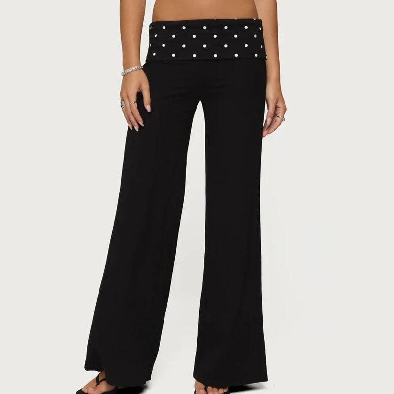 Women’s Casual Wide Leg Sweatpants – Low Rise Flared Yoga Lounge Pants for Teen Girls Back-to-School Outfit