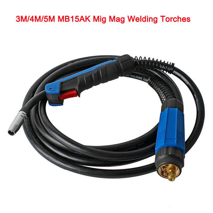 MB15AK MIG/MAG Welding Torch - 3M/4M/5M Euro Connector CO2 Welding Gun