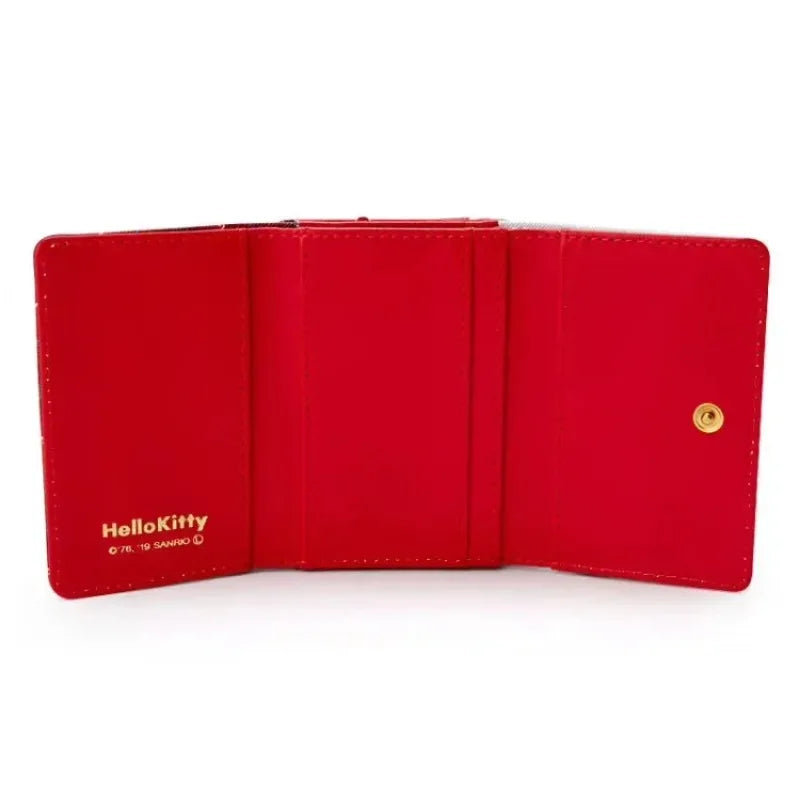 2024 Sanrio Hello Kitty and Friends PU Leather Wallet - Kawaii Cinnamoroll, My Melody, Kuromi Casual Fashion Card Bag
