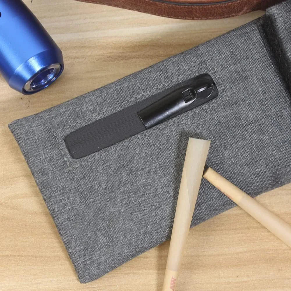 Pocket Size Smell Proof Tobacco Pouch – Carbon Lined Zipper Smoker Stash Bag for Secure Storage Accessories